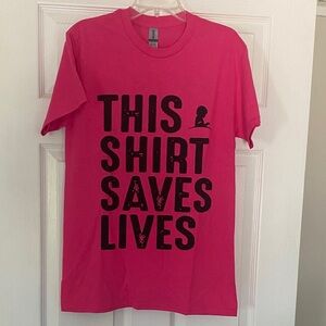 Gildan Bright Pink Graphic Tee